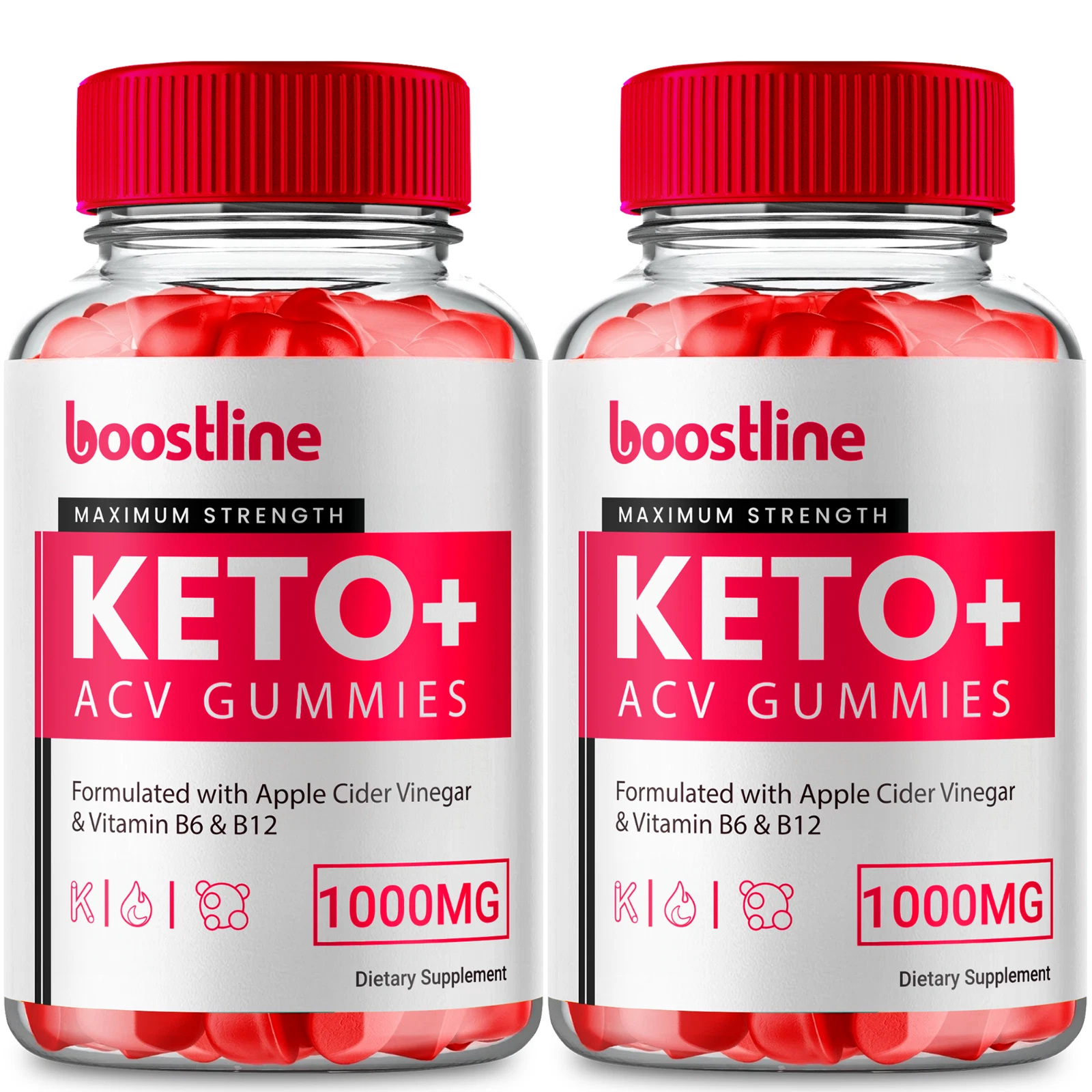 (2 Pack) Boostline Keto Gummies, Boostline ACV Gummies Weight Loss (120 Gummies)