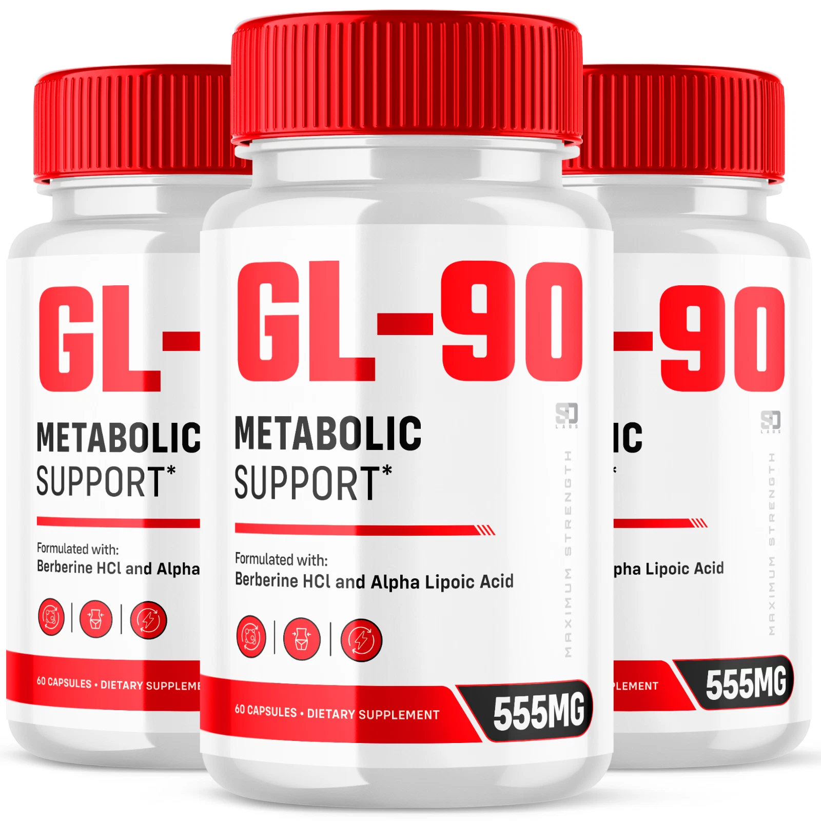 (3 Pack) GL-90, GL90 Blood Sugar & Metabolic Support Capsules (180 Capsules)