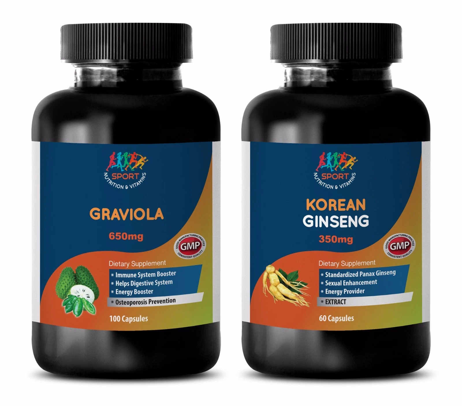 weight loss herbs - GRAVIOLA – KOREAN GINSENG COMBO 2B - red ginseng root organi