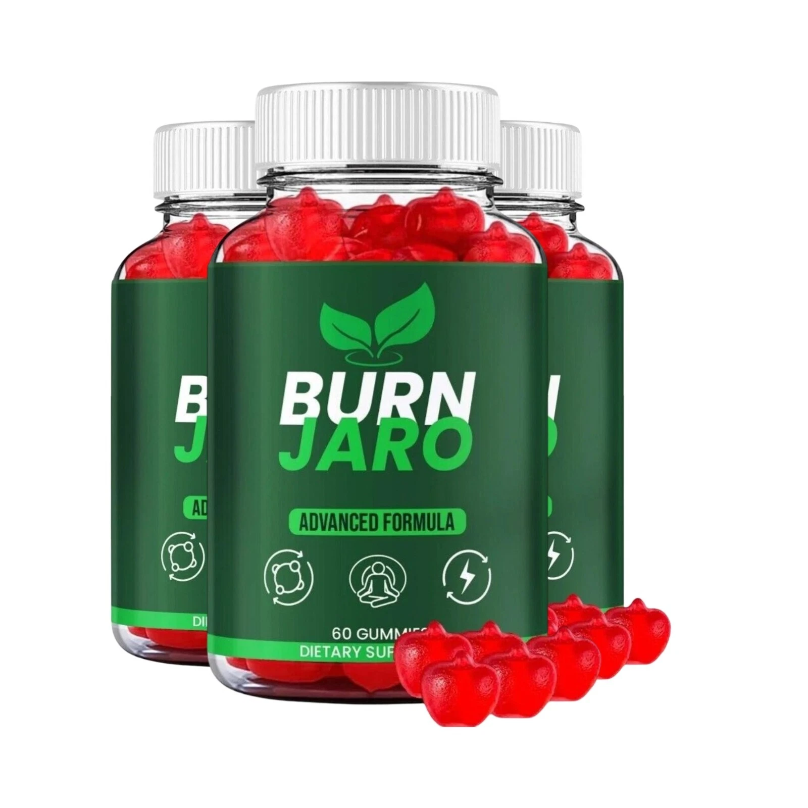 3-Pack Burn Jaro Keto Gummies - BurnJaro ACV Weight Loss Gummies - 180 Gummies