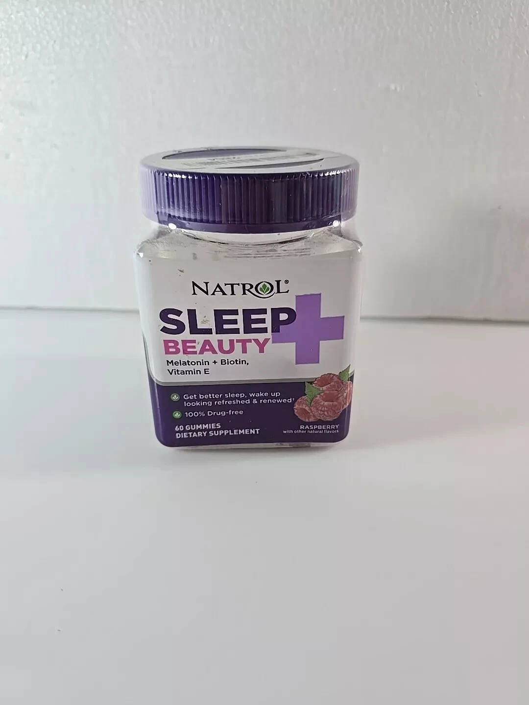 Natrol Sleep+ Beauty Sleep Aid Supplement Raspberry 60 Gummies 03/2025