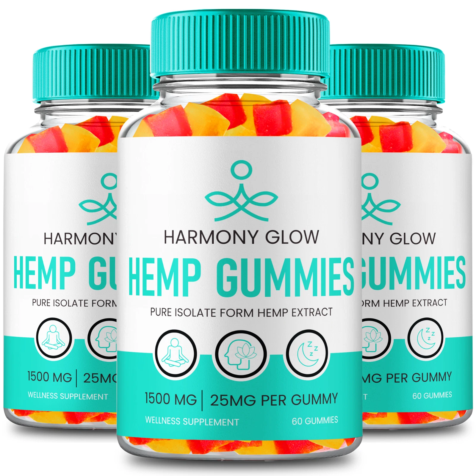 (3 Pack) Harmony Glow Gummies - For Overall Health and Wellness Support Gummy