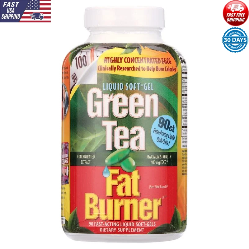 Green Tea Weight Loss Supplement Fat Burner 90 Capsules Thermogenic Softgels New