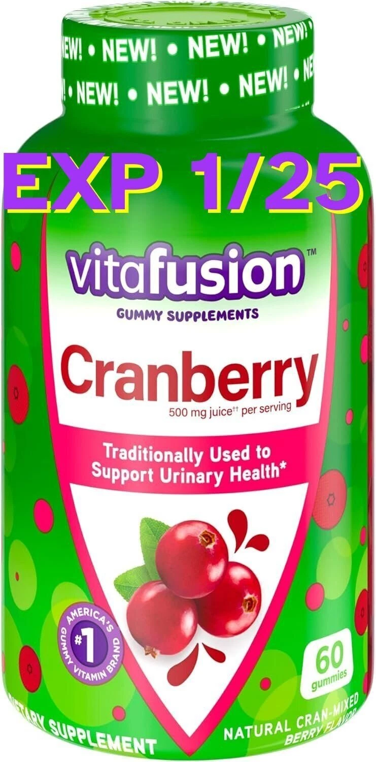 Vitafusion Cranberry Gummies for Women 500mg 60ct SEE PICTURE FOR DATE