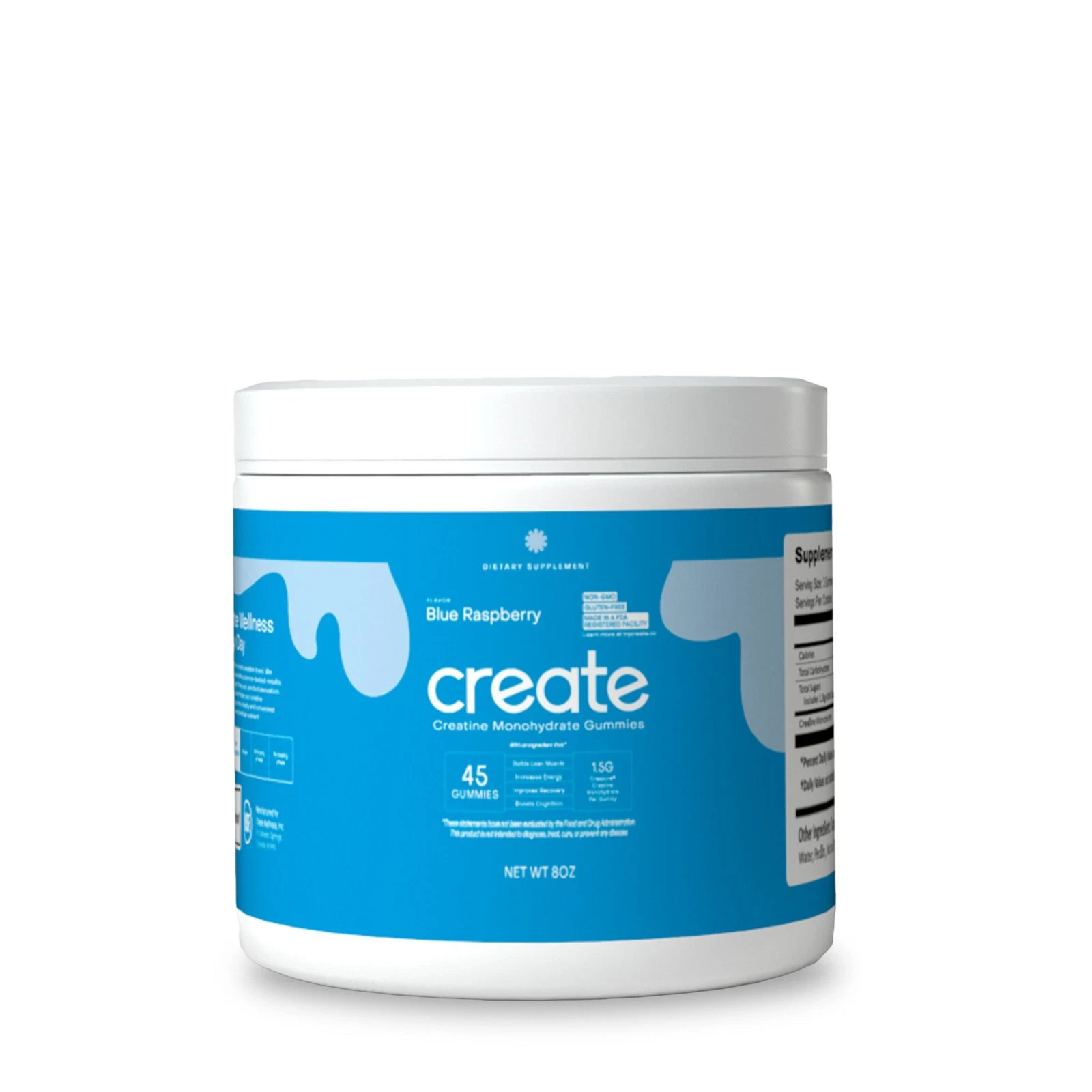 Creatine Monohydrate Gummies - Blue Raspberry - 45 Gummies (15 Servings)