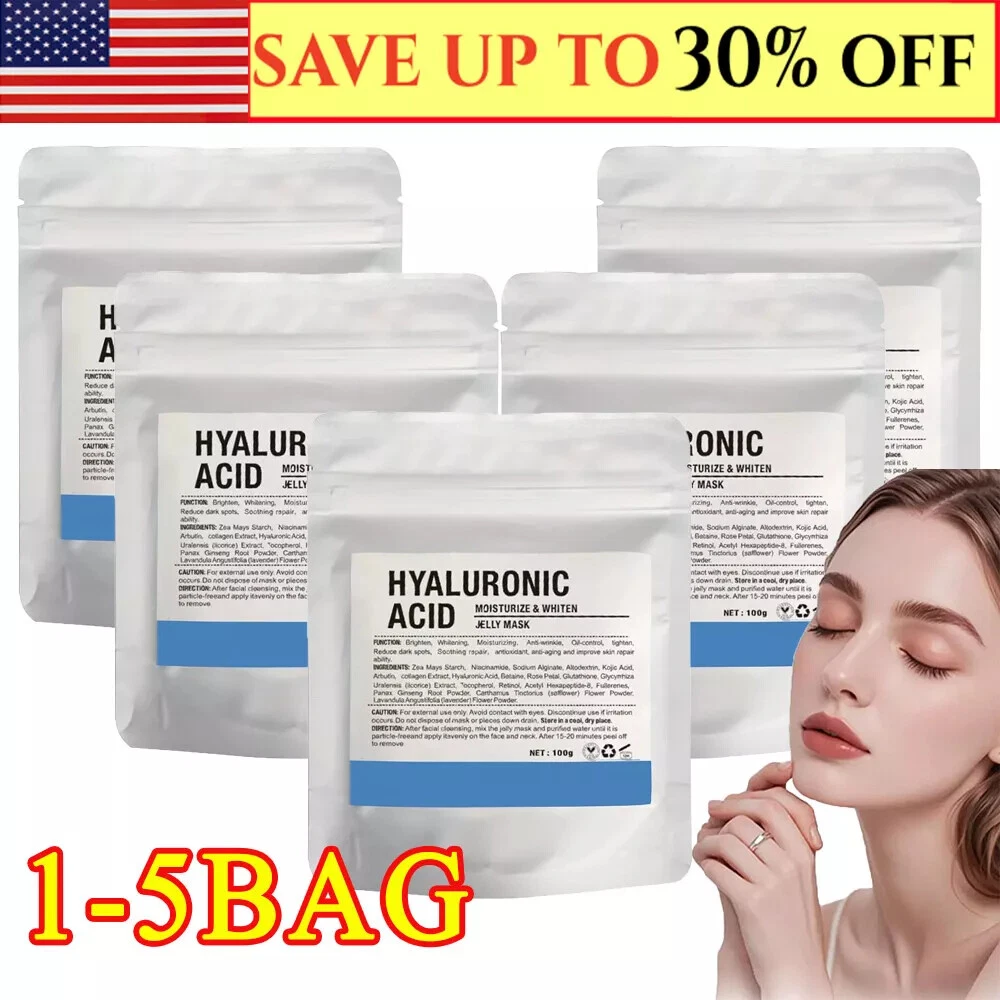 1-5X Hyaluronic Acid Powder, Acid Powder for Skincare, Low Molecular Weight