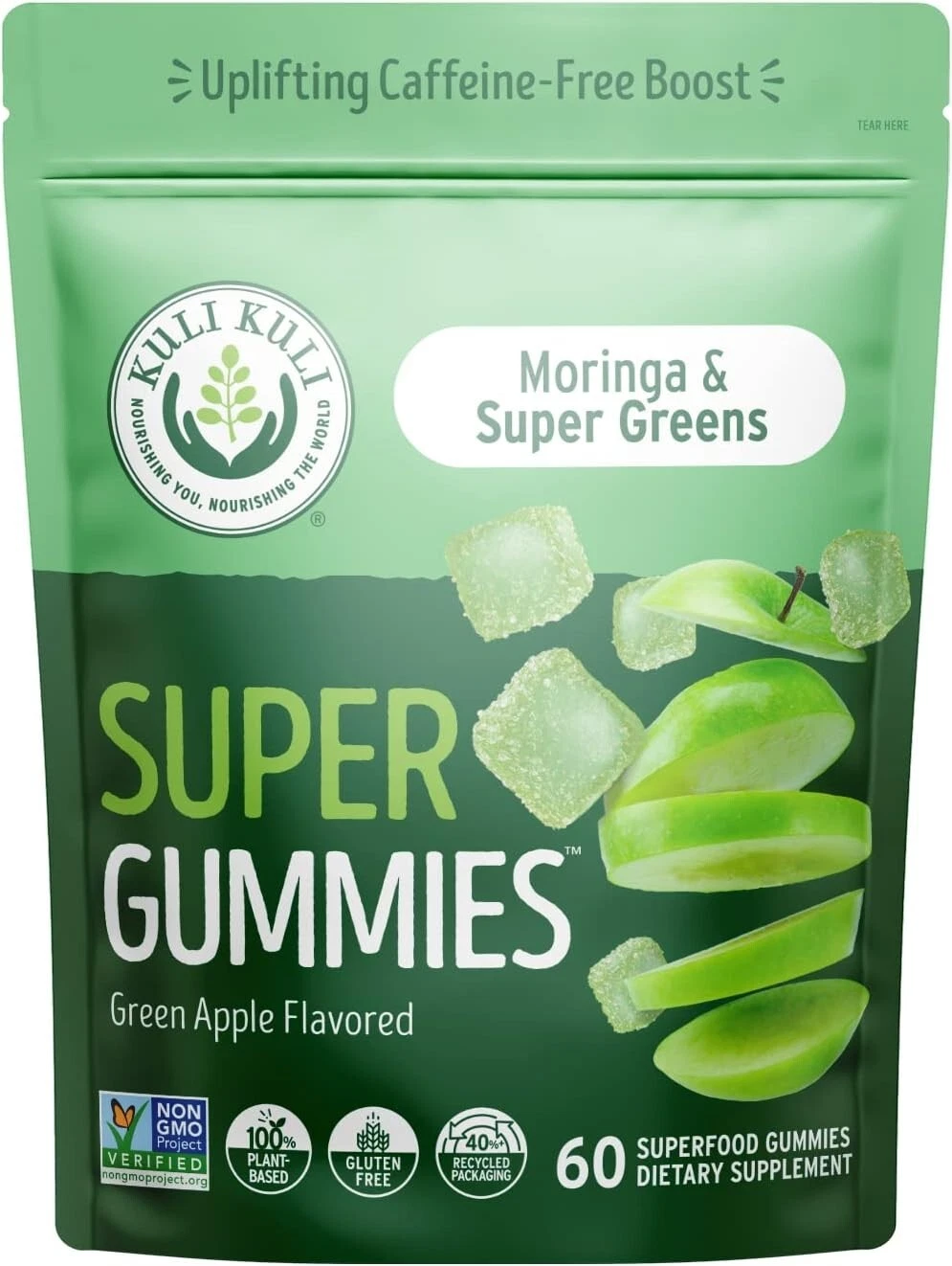 Kuli Kuli Super Energy Gummies - Energy Supplements with Moringa, Caffeine-Free