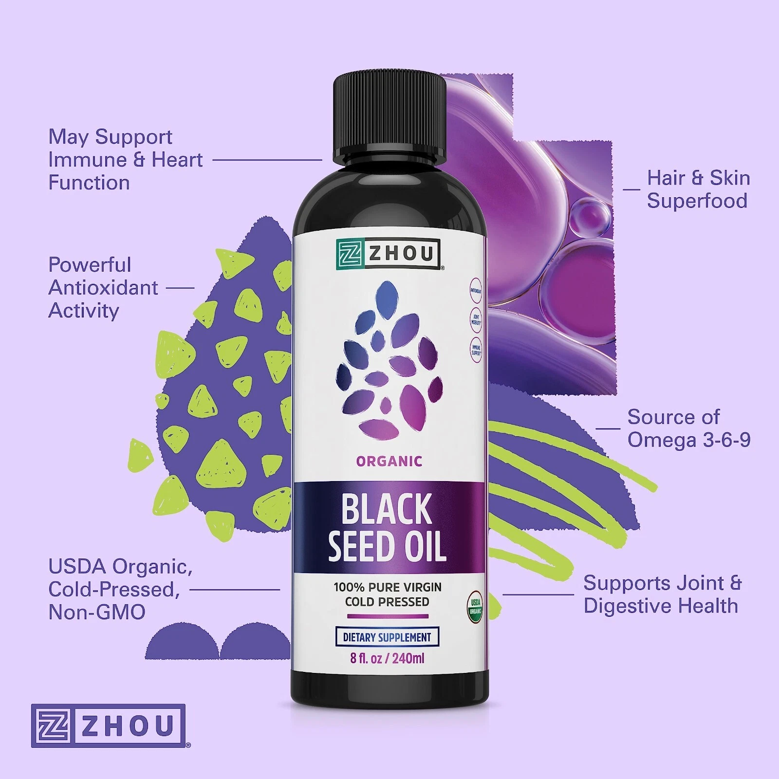 Zhou Black Seed Oil 8 fl oz