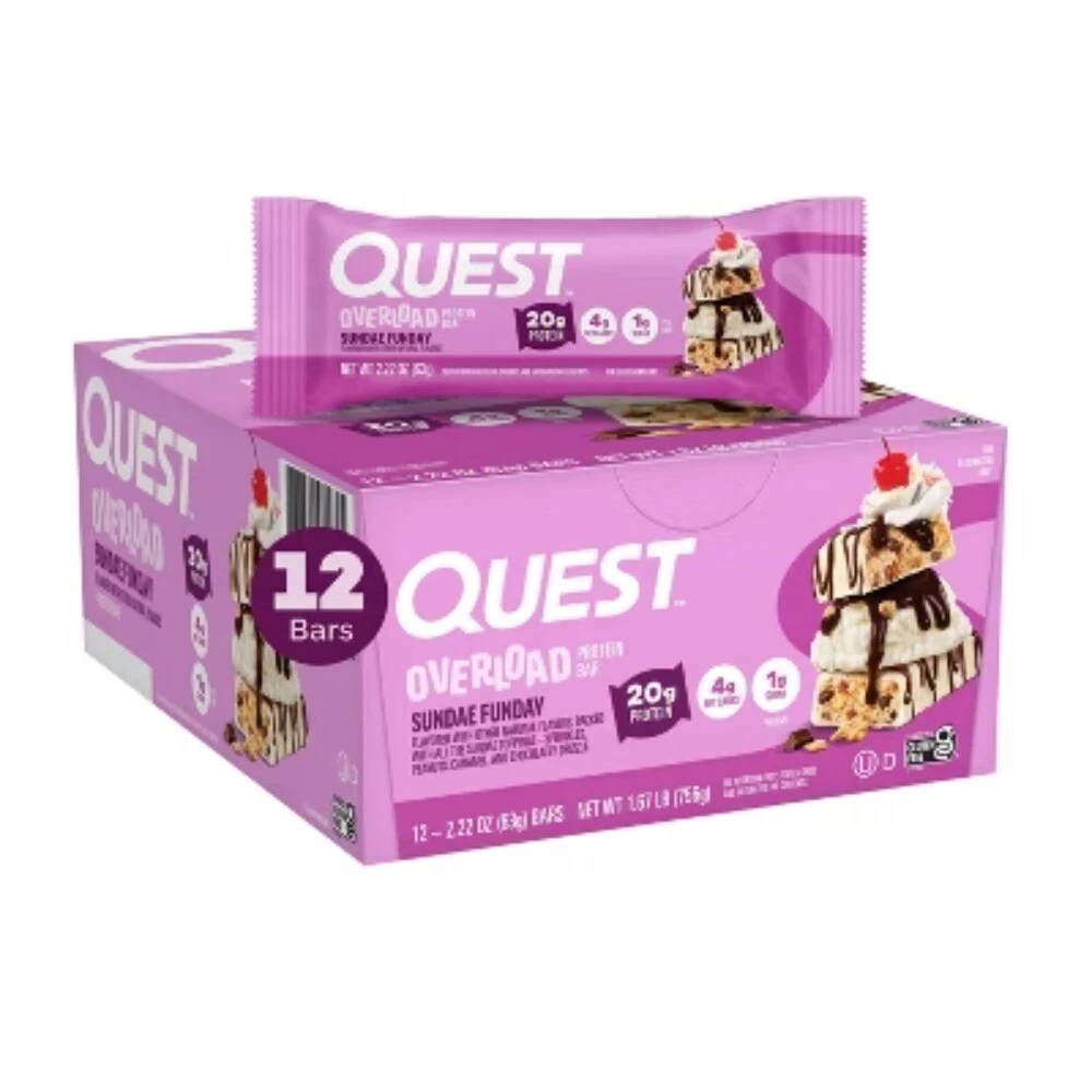 12ct Quest Nutrition Overload Protein Bar - Sundae Funday