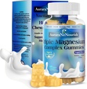 Sugar Free Magnesium Gummies Plus Probiotic & Fiber, Magnesium Glycinate 400 ...