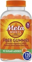 Metamucil Orange Prebiotic Daily Fiber Supplement, Plant Based, 120 Gummies