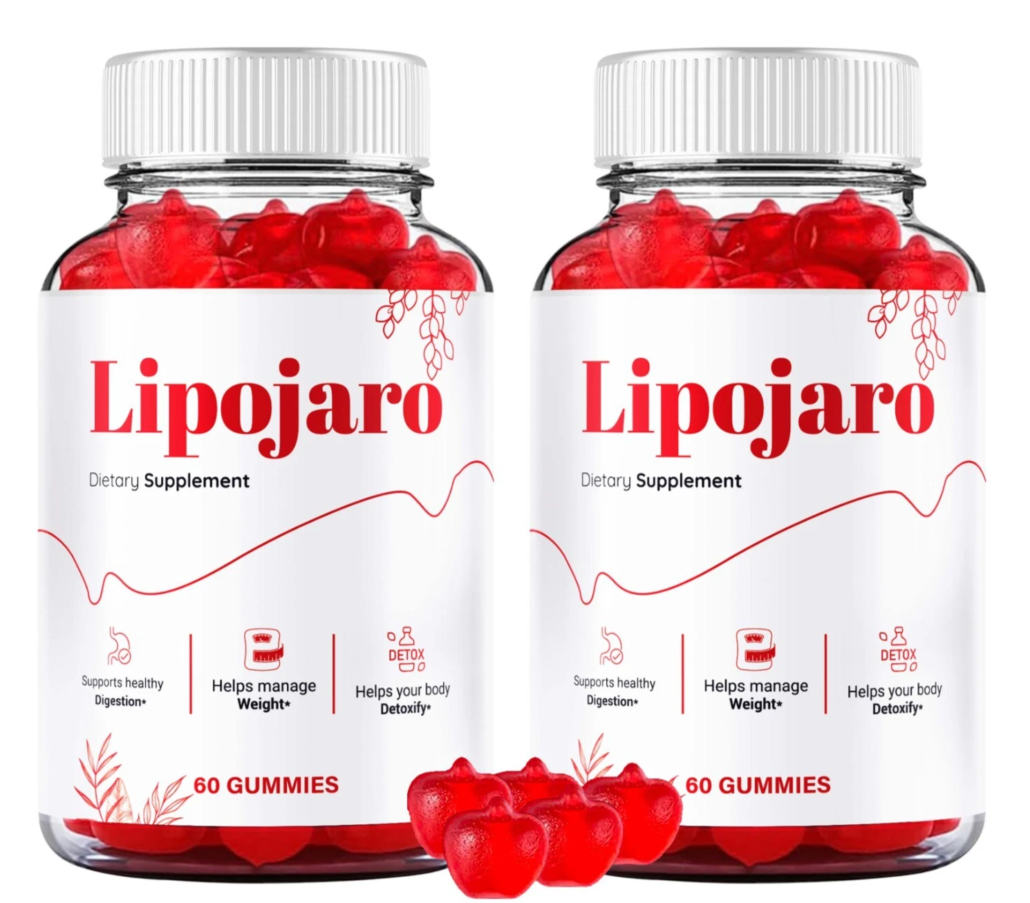(2 Pack) LipoJaro Keto ACV Gummies, Lipo Jaro Keto Advanced Weight Loss Gummy