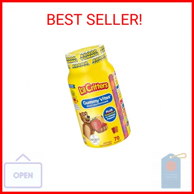 L’il Critters Gummy Vites Daily Gummy Multivitamin for Kids, Vitamin C, D3 for I