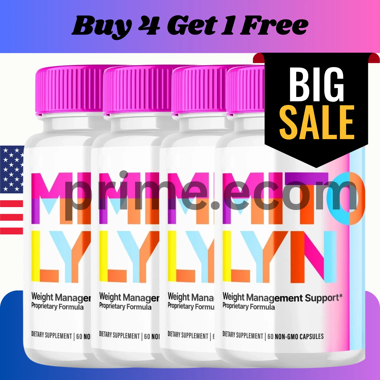 (4 Pack) Mitolyn Advanced Weight Loss Support Mito Lyn Maximum Strength 120