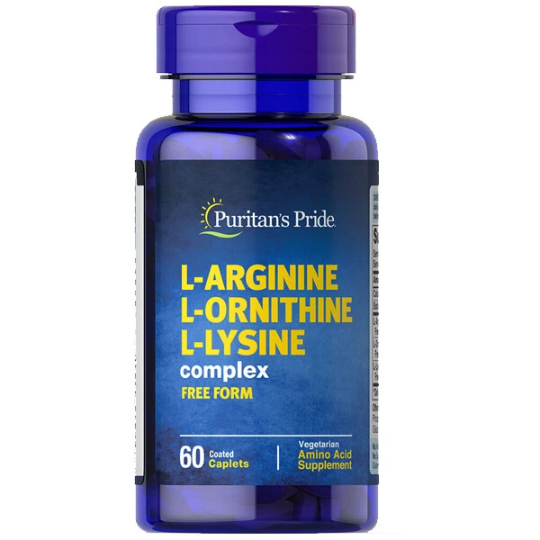 L-Arginine L-Ornithine L-Lysine Tri Amino Acids 60 Caps by Puritan's Pride