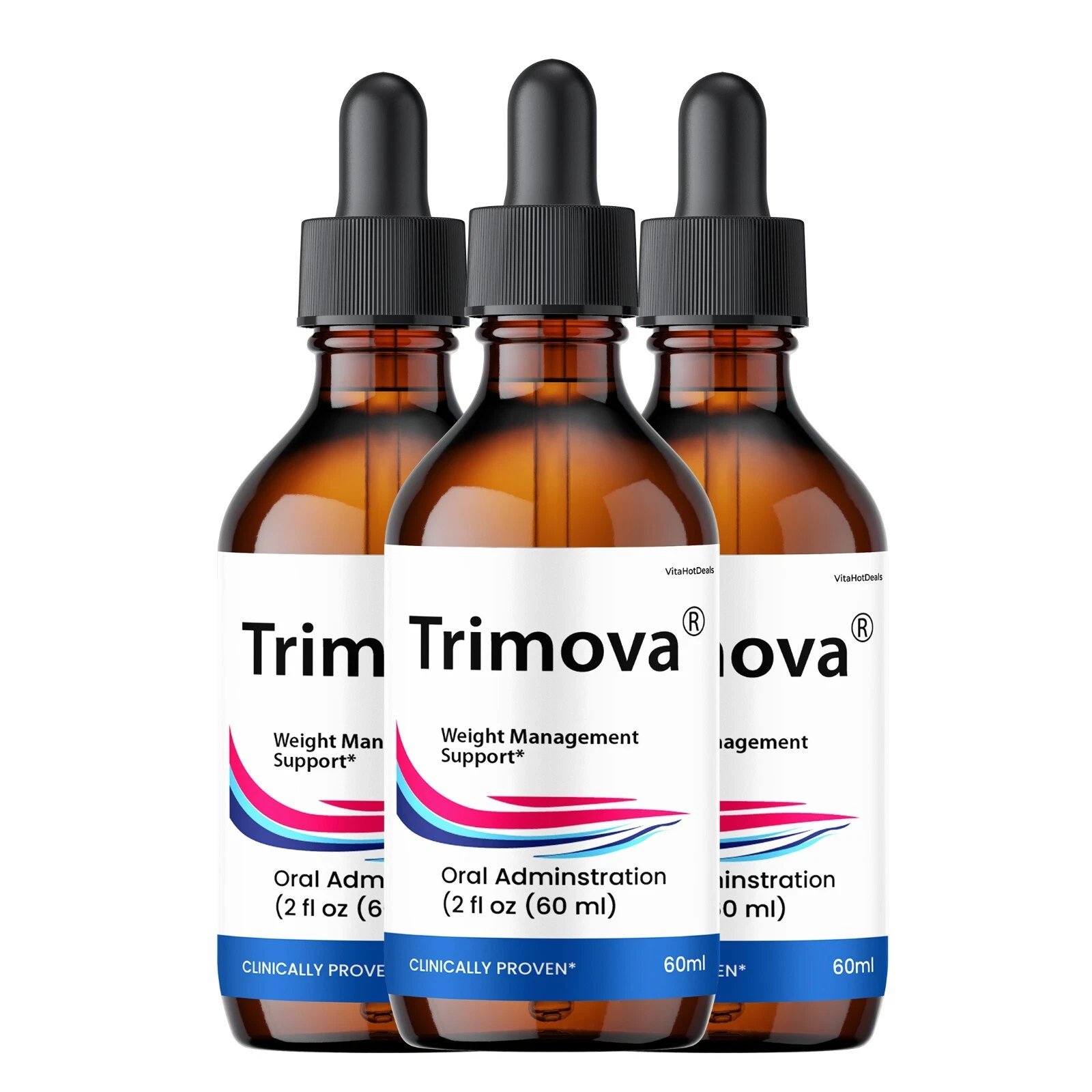 Trimova Drops, All Natural Formula, Overall Wellness & Energy (3 pack)