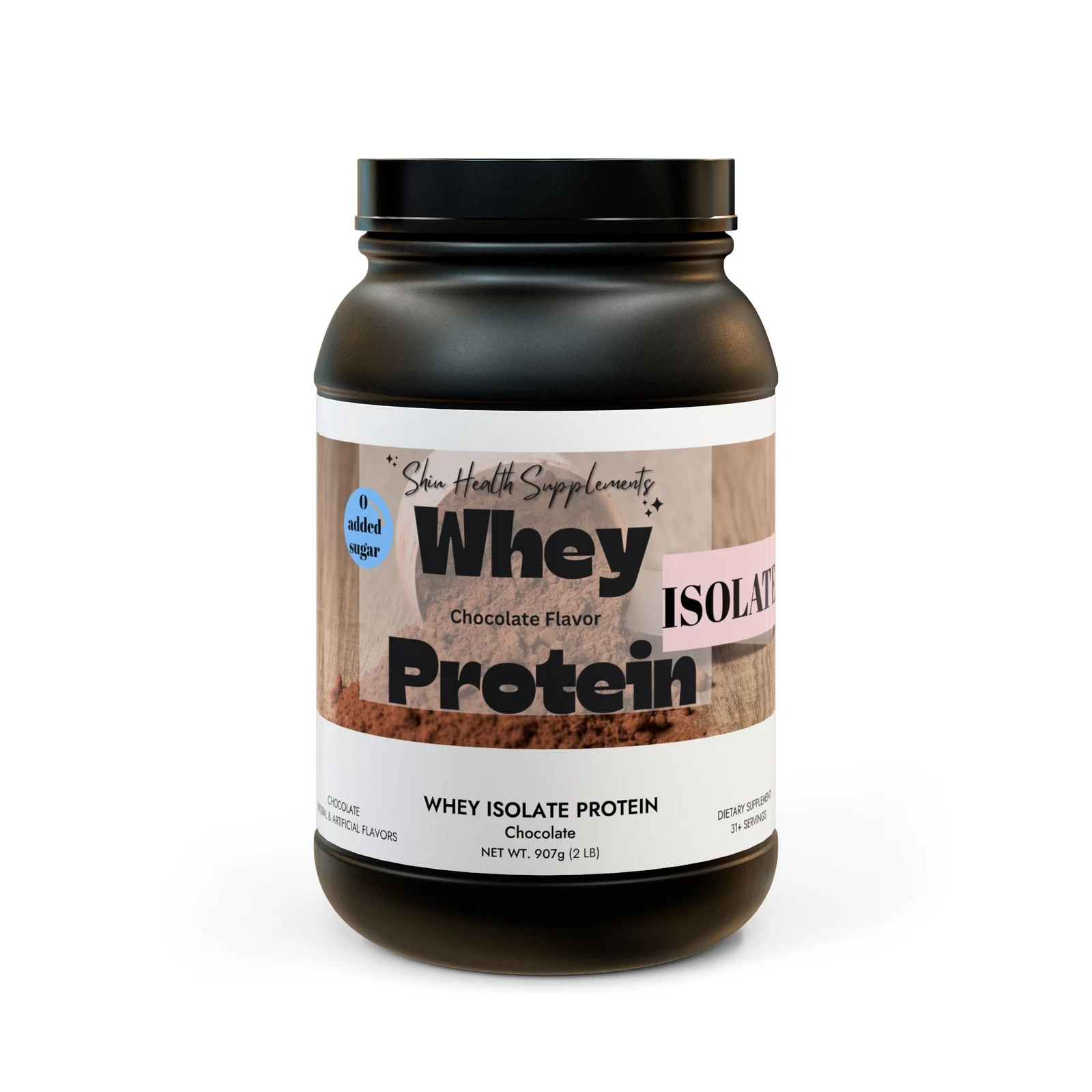 Shiu Health Supplements Whey Isolate Protein Supplement (907g, 2lb)