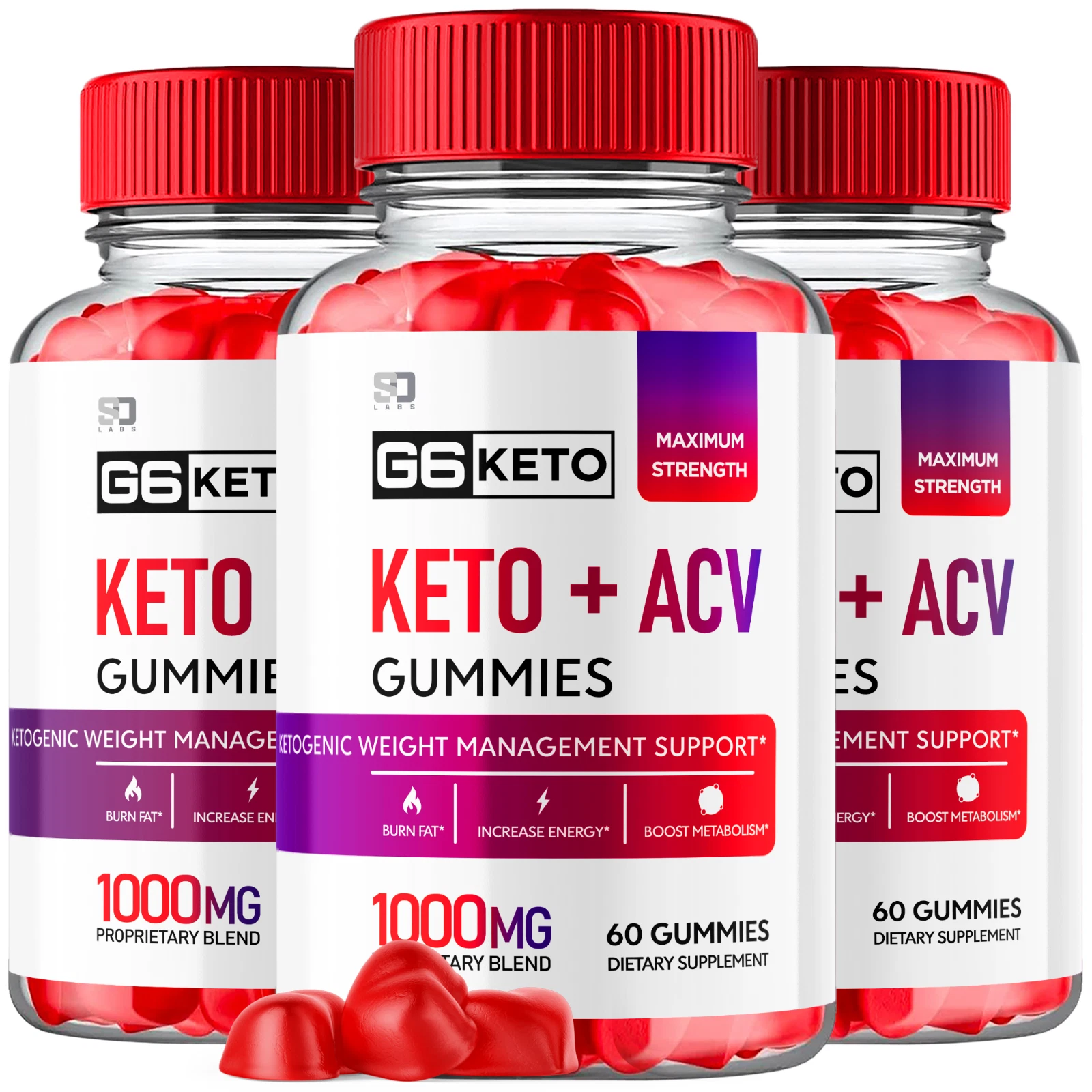 (3 Pack) G6 Keto ACV, G6 Keto ACV Gummies Advanced Weight Loss (180 Gummies)