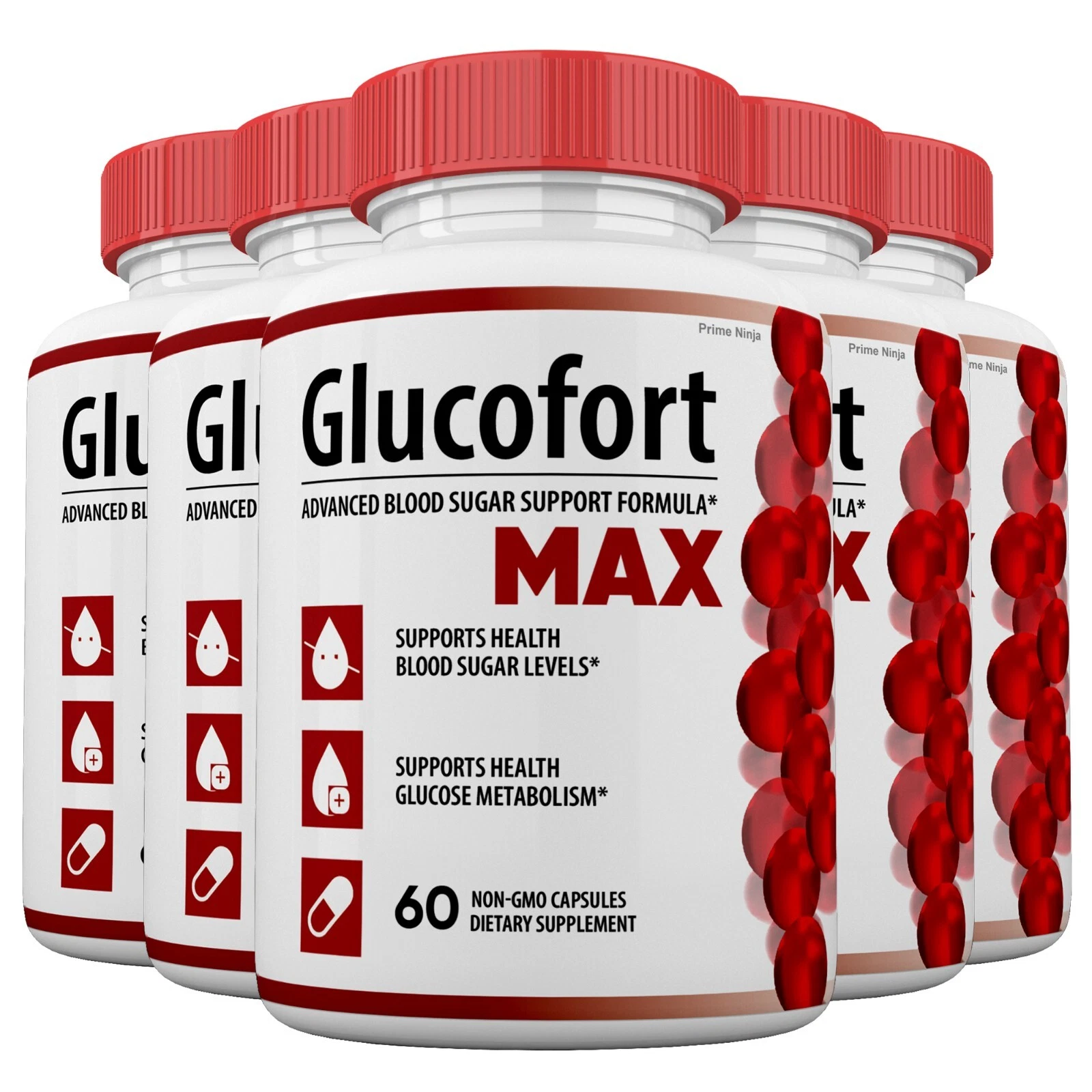 Glucofort MAX Blood Sugar Support Capsules, Max Strength (5 Pack)