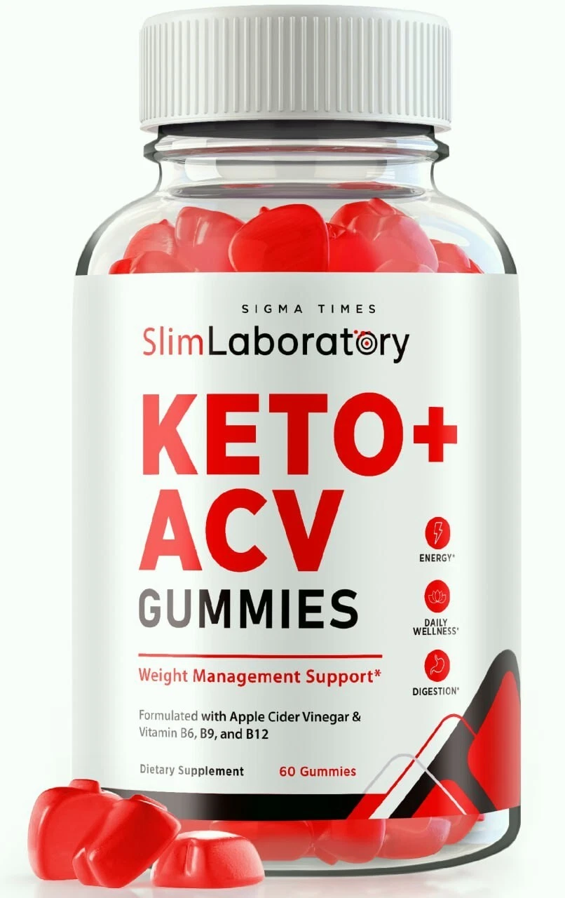 SlimLaboratory Keto + ACV Gummies to Boost Ketosis for Rapid Weight Loss 60ct