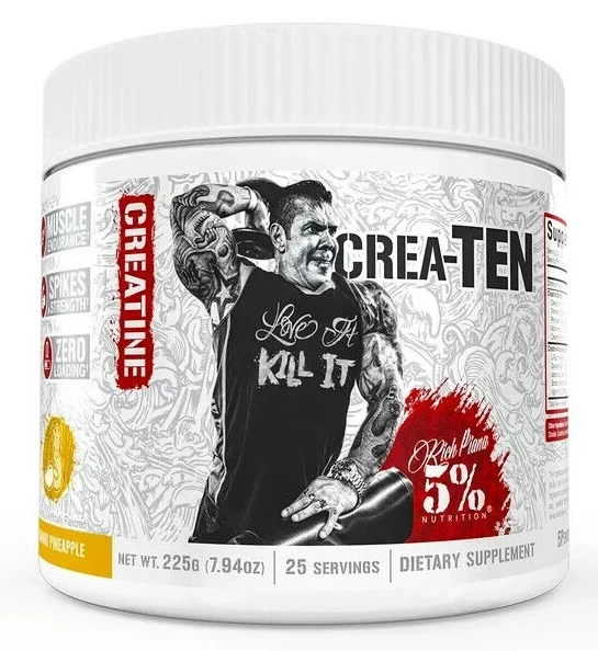 Rich Piana 5% Nutrition Crea-TEN (25 Serv) Creatine Supplement - Mango Pineapple