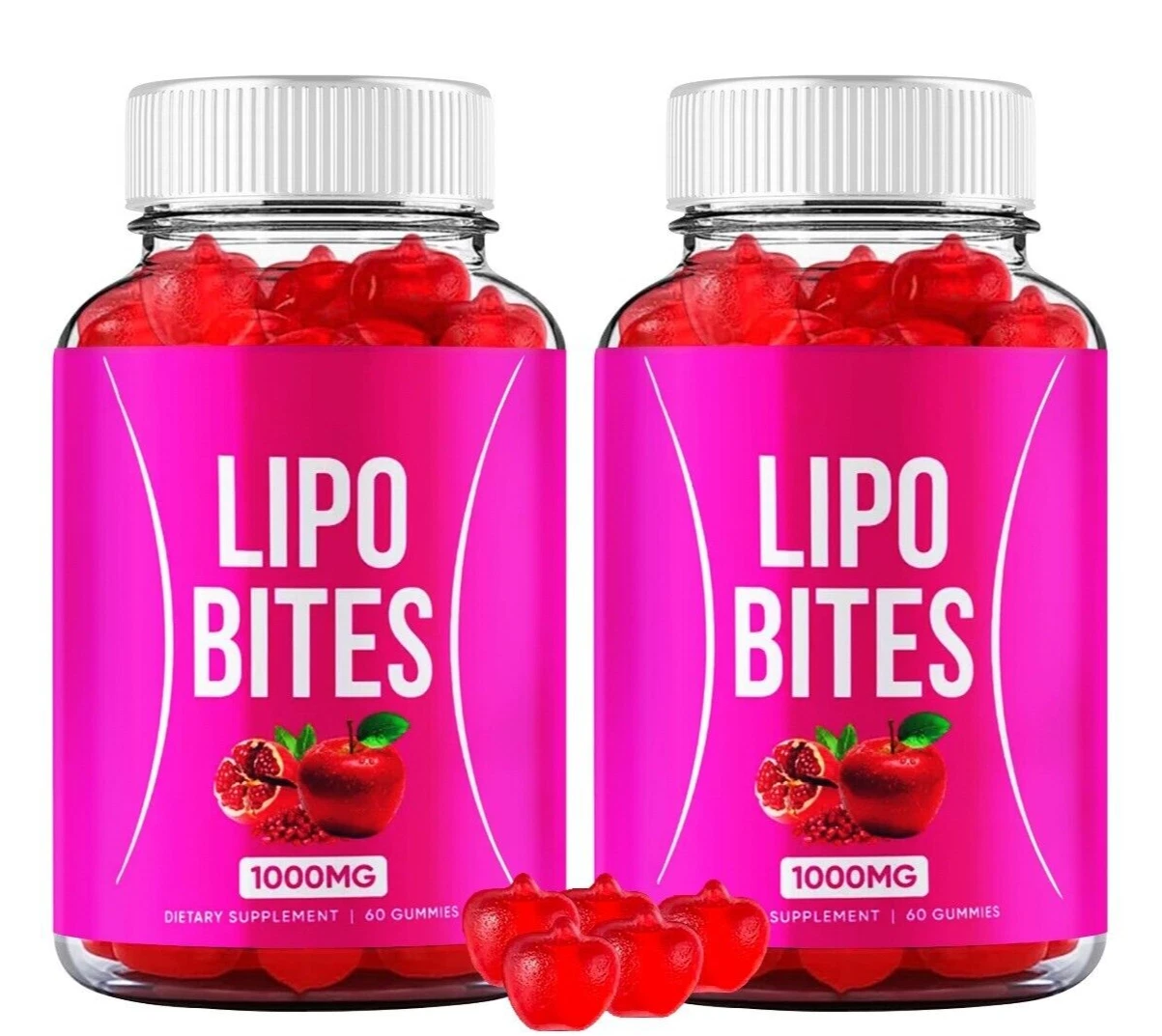 Lipo Bites Keto ACV Gummies for Advanced Weight Loss & Energy (2 Pack)