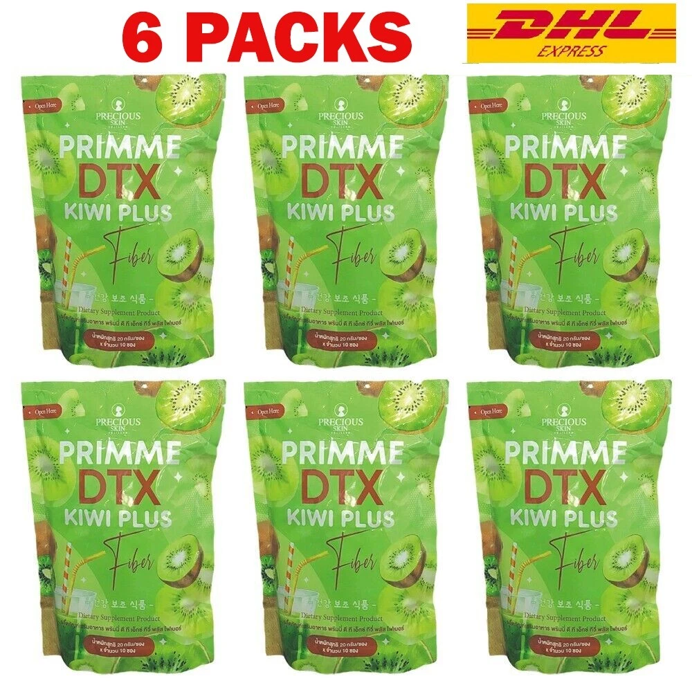 12 Packs Primme Dtx Kiwi Plus Fiber Powder Control Fat Weight Management