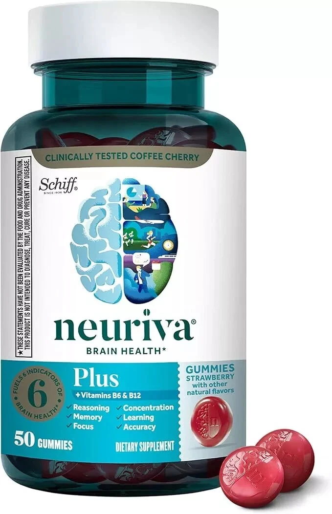 Schiff Neuriva Brain Support Supplement - 50 Gummies