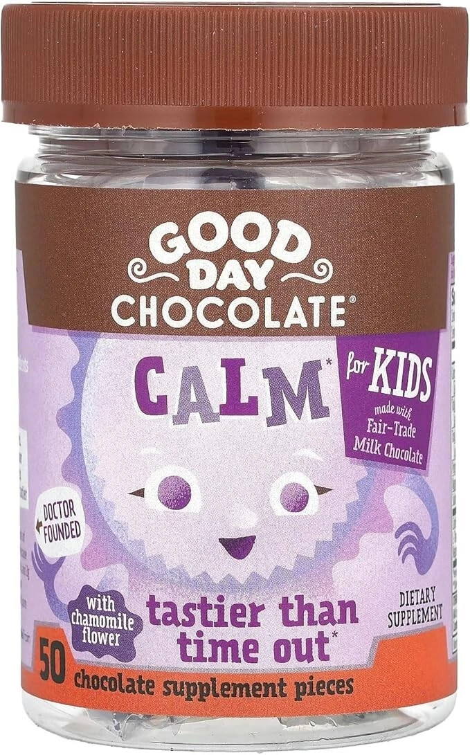 Good Day Chocolate Natural Calming Supplement for Kids 50 Pieces