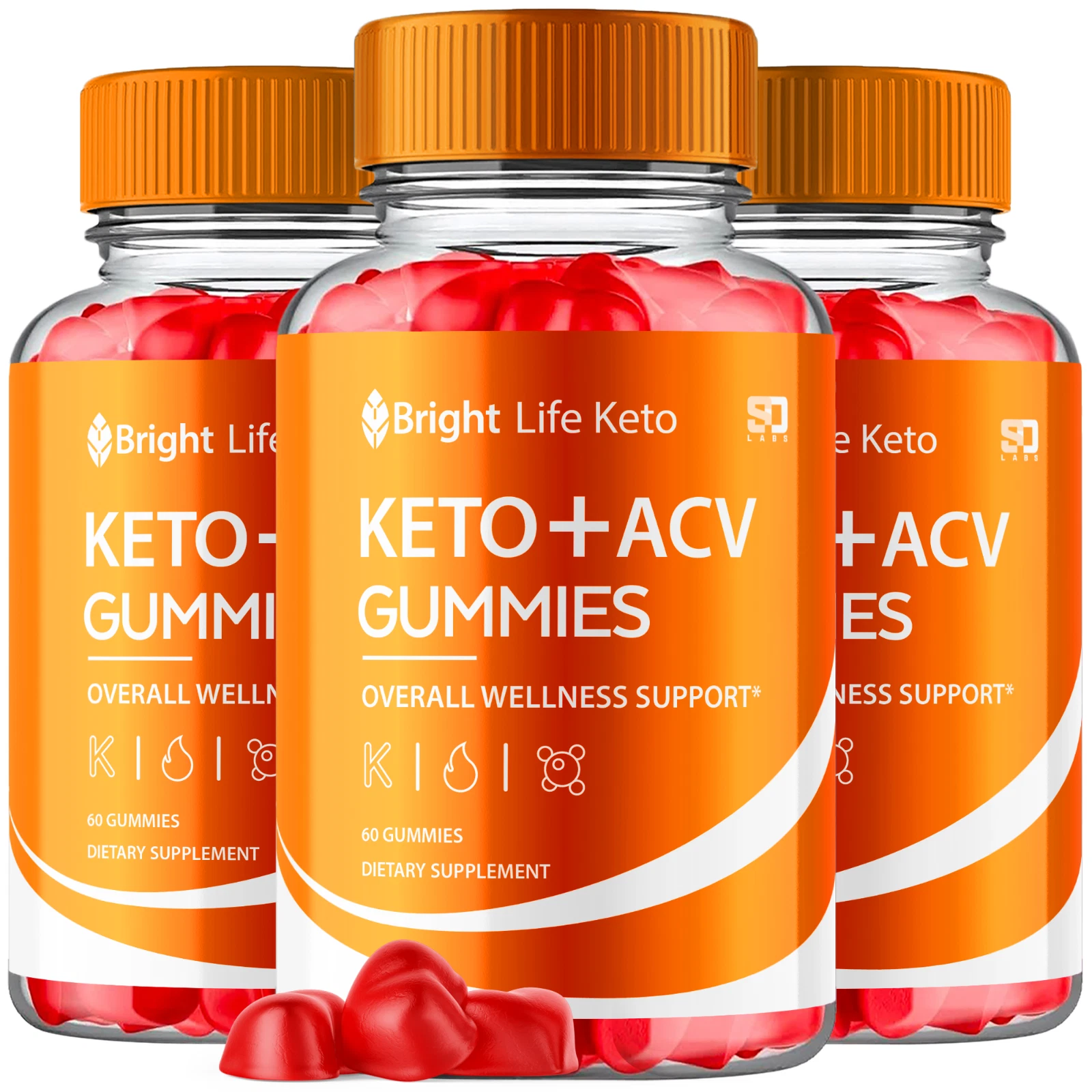 (3 Pack) Bright Life Keto+ ACV Gummies - For Weight Management & Healthy Body