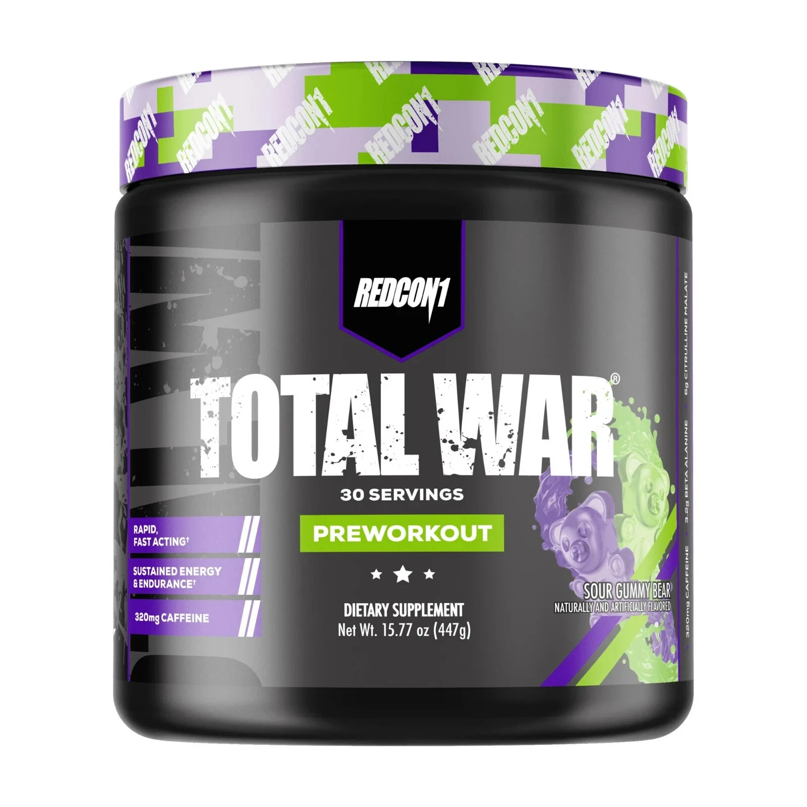 REDCON1 TOTAL WAR PRE-WORKOUT- Sour Gummy Bear