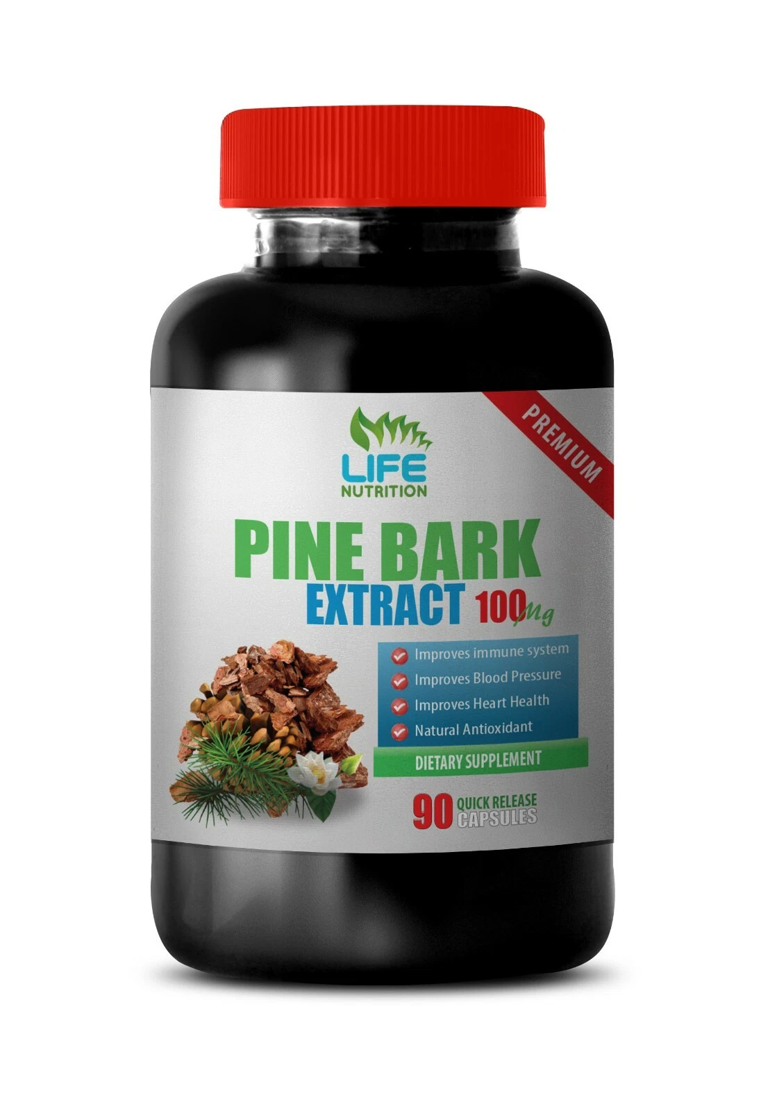 blood pressure health - PINE BARK EXTRACT - brain food 1 BOTTLE