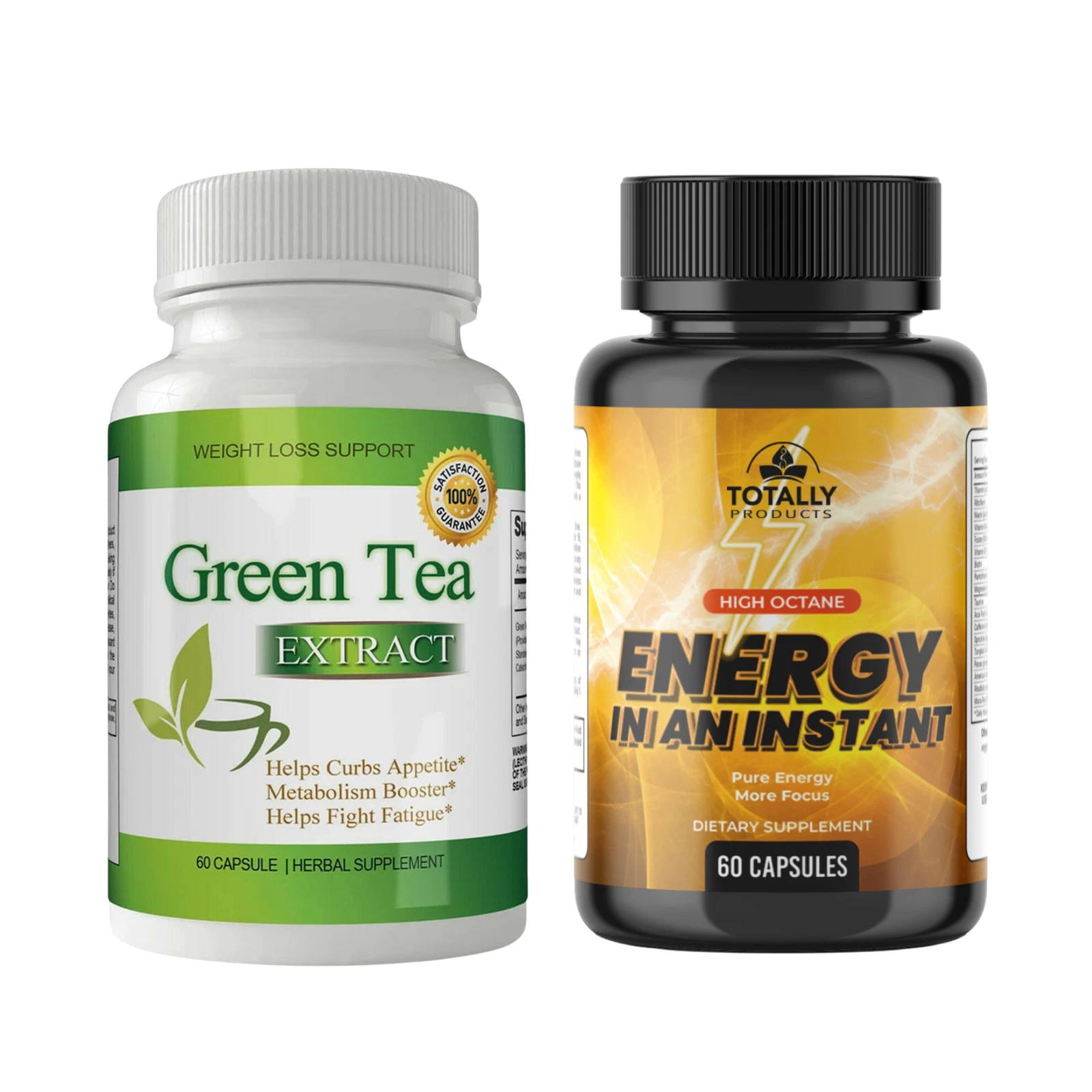 Green Tea Extract Weight Loss Pills Energy Boost Brain Health Memory Supplements