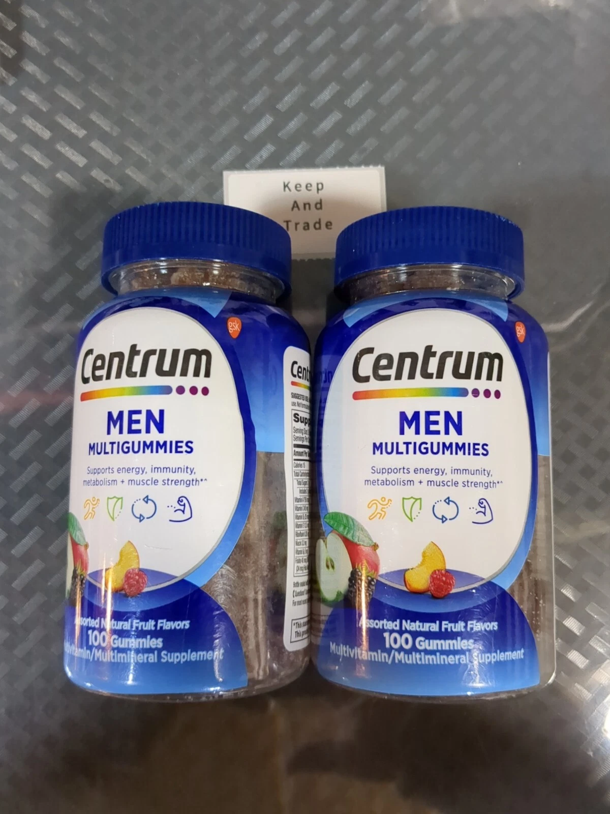 2 Centrum Multigummies Men Assorted Fruit Flavors 100 Gummies Exp 07/24 #L9