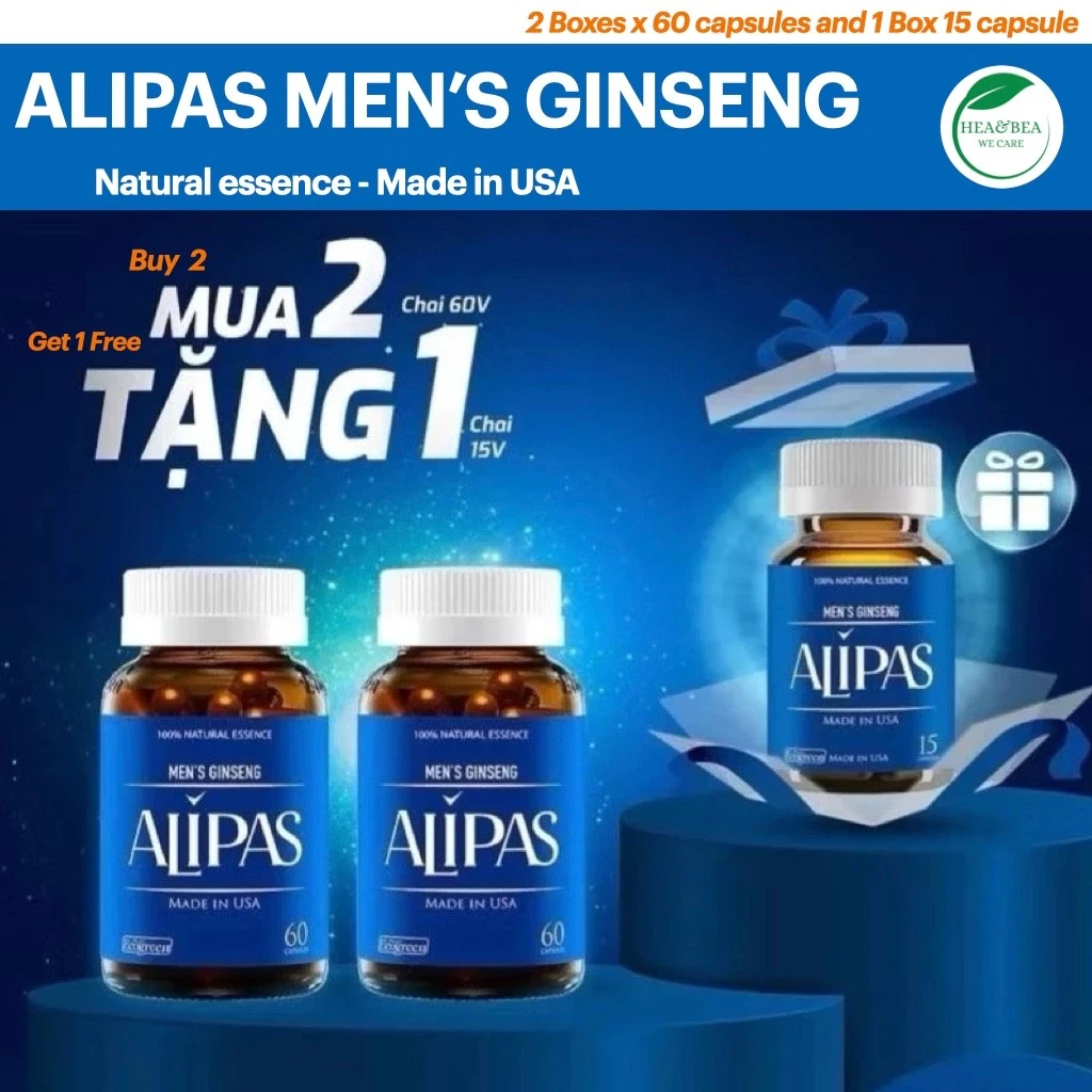 ALIPAS MEN'S GINSENG (2 Boxes 60 + 1 Box 15)