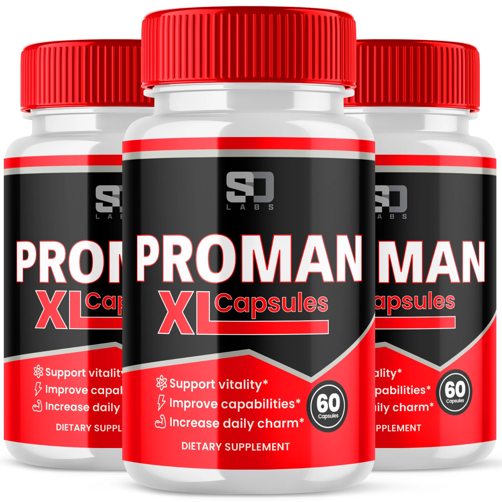 (3 Pack) ProMan XL Male Pills, Maximize Energy, Vitality & Stamina 180 Capsules