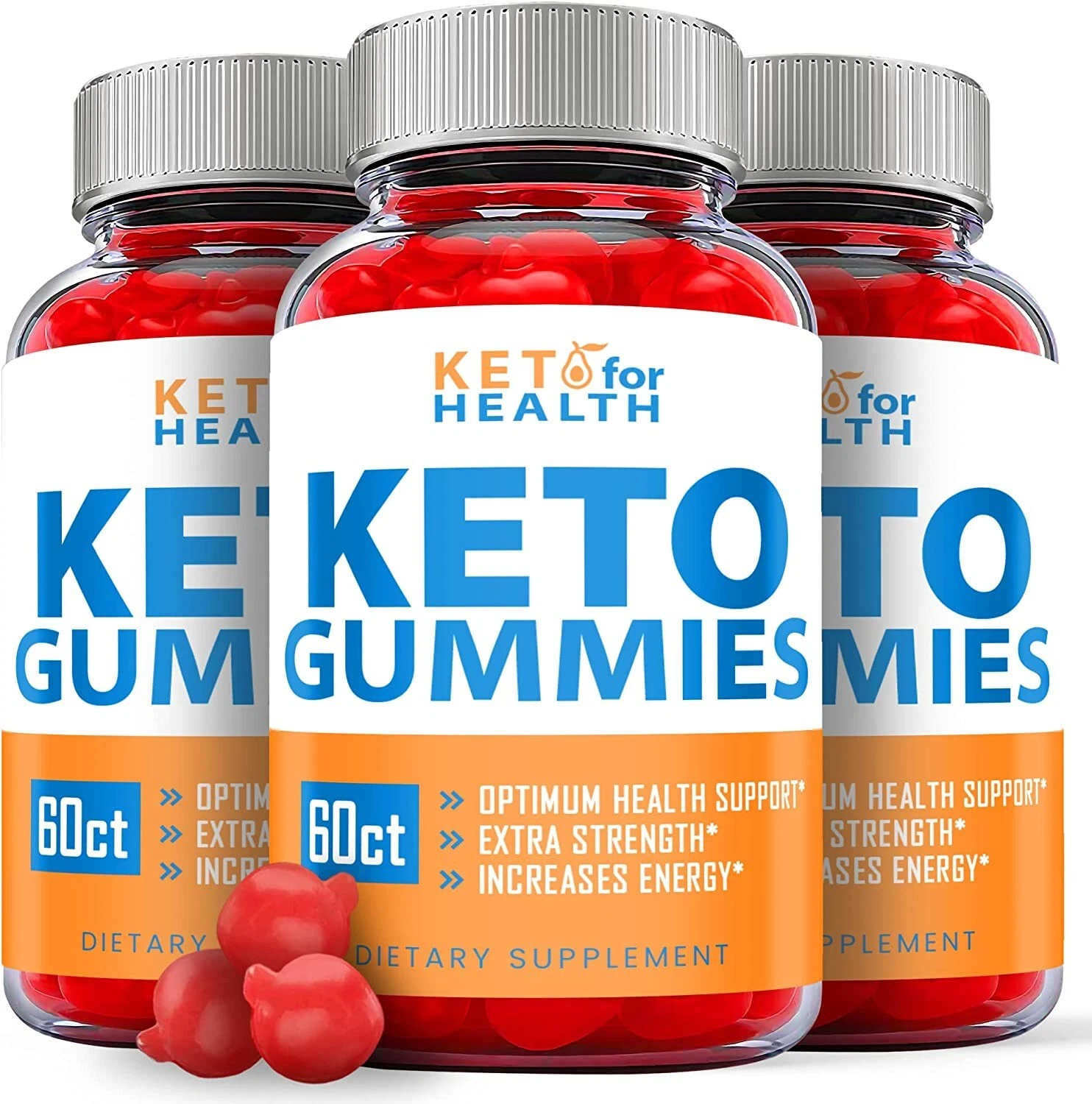 (3 Pack) Keto For Health Gummies - Keto ACV Gummies, Vegan, Weight Loss-180 Gums