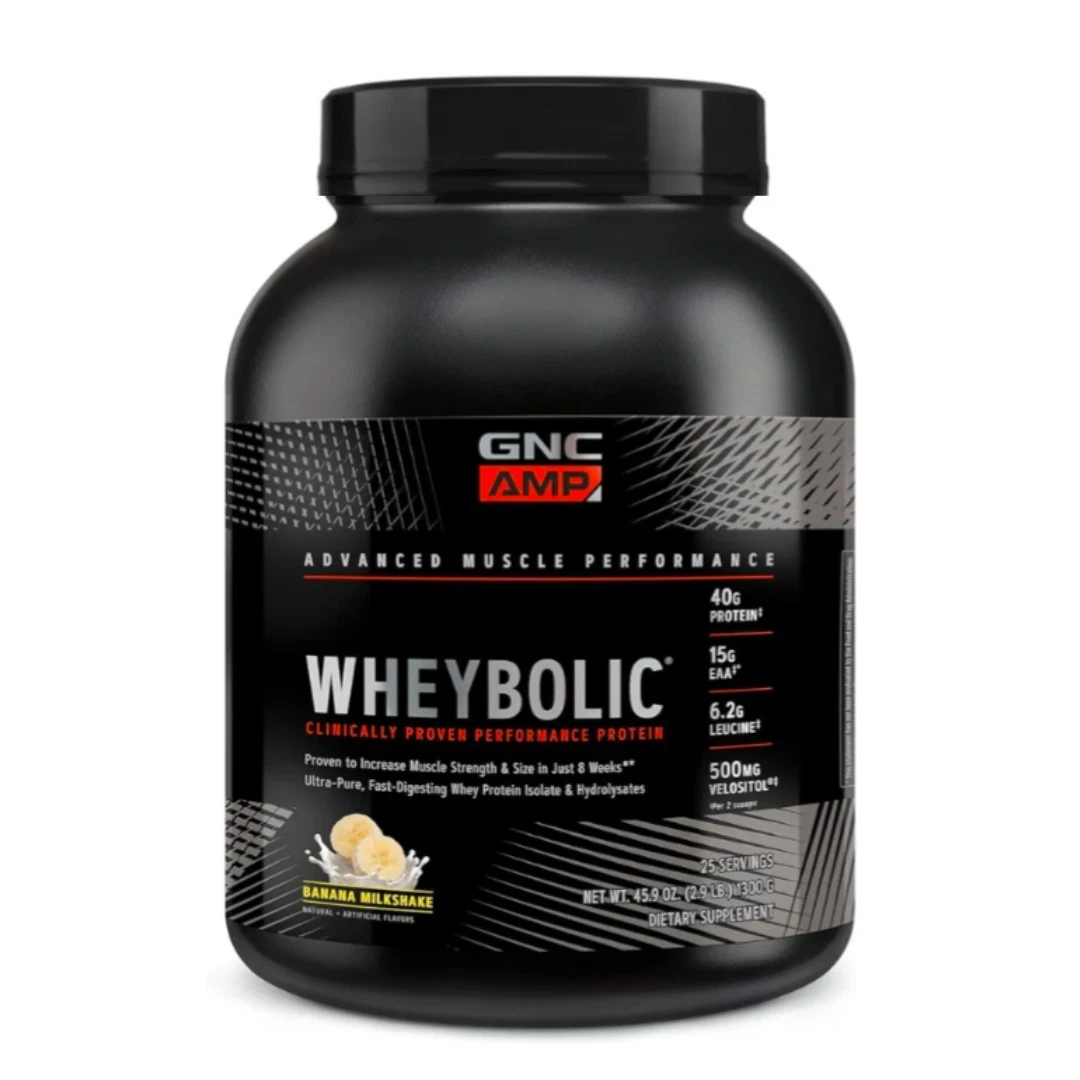 GNC Amp Wheybolic Protein Banana Milk Shake 2.9 Lbs EXP 11/27