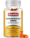 Magnesium Glycinate Gummies for Kids & Adults - Magnesium Glycinate 300Mg Che...