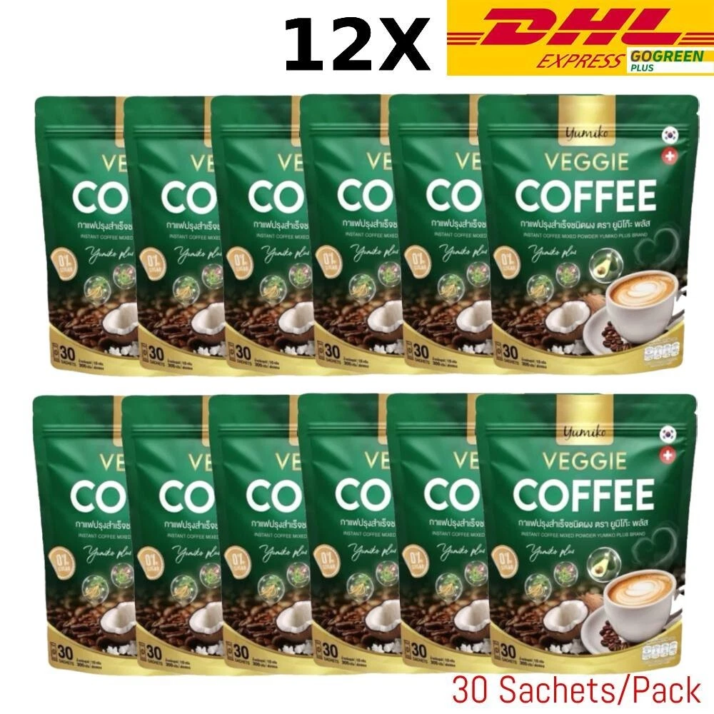 Yumiko Veggie Coffee Dietary Powder Weight Management Detox Support Shape 12X
