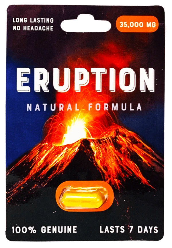 Eruption Enhancement Male Enhancement 35000mg 8 pills Free Shipping