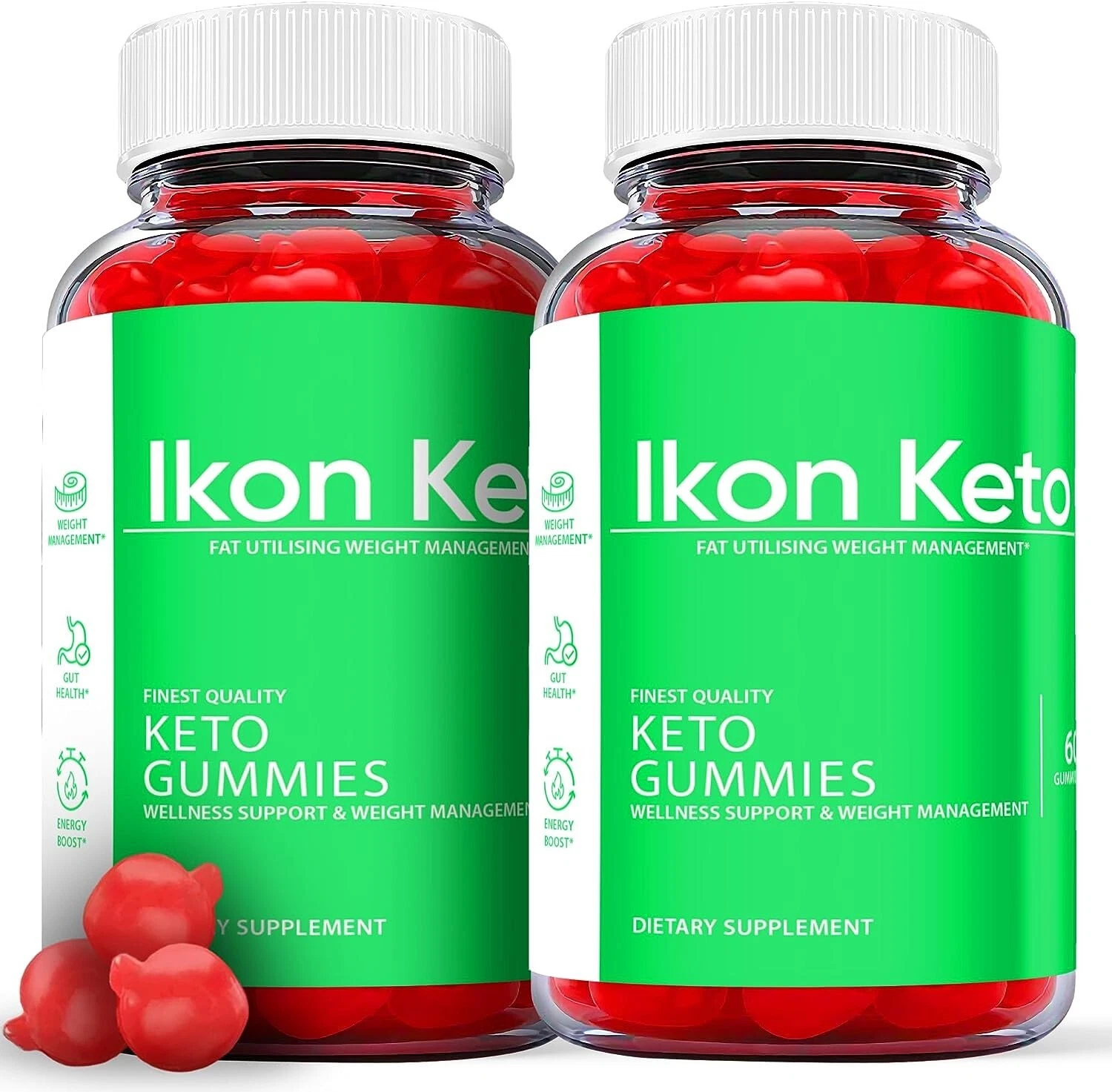 (2 Pack) Ikon Keto Gummies - Ikon Keto ACV Gummies For Weight Loss, Vegan