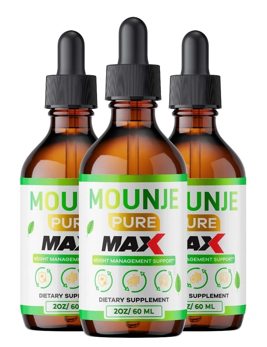 (3 Pack) Mounje Pure MAX Weight Loss Drops, MounjePure Metabolism Booster Drops