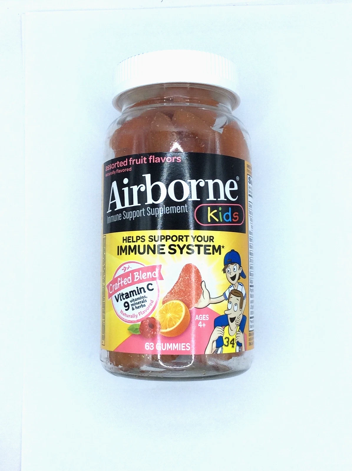 Airborne Kids Immune Support Gummies Assorted Fruit 63 Each