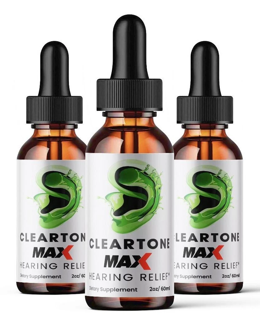 Cleartone MAX Hearing Relief Drops for Tinnitus Support (3 Pack)