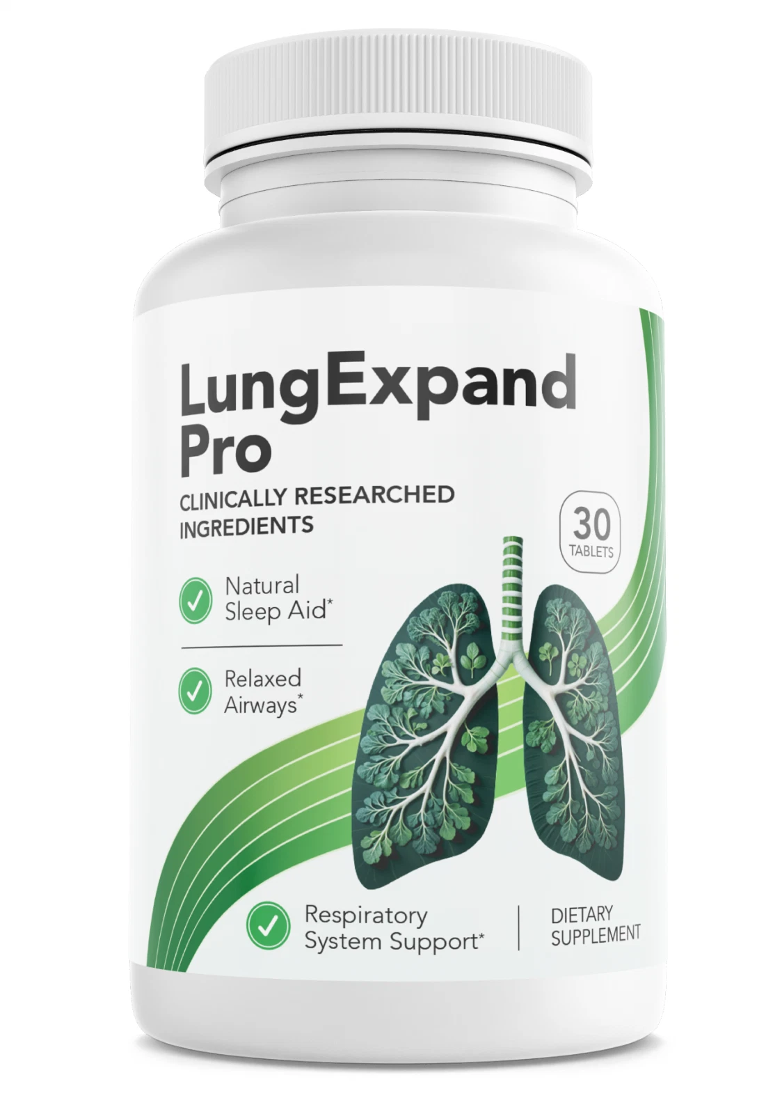 Lung Expand Pro Sleep Aid Relaxed Airways Dietary Supplement 30 Tablets