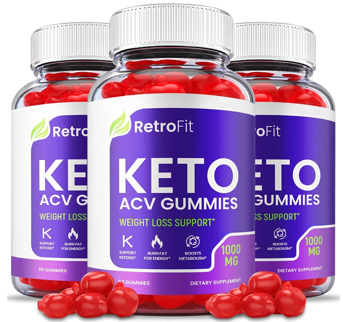 (3 Pack) RetroFit Keto Gummies - Keto ACV Gummies for Advanced Weight Loss