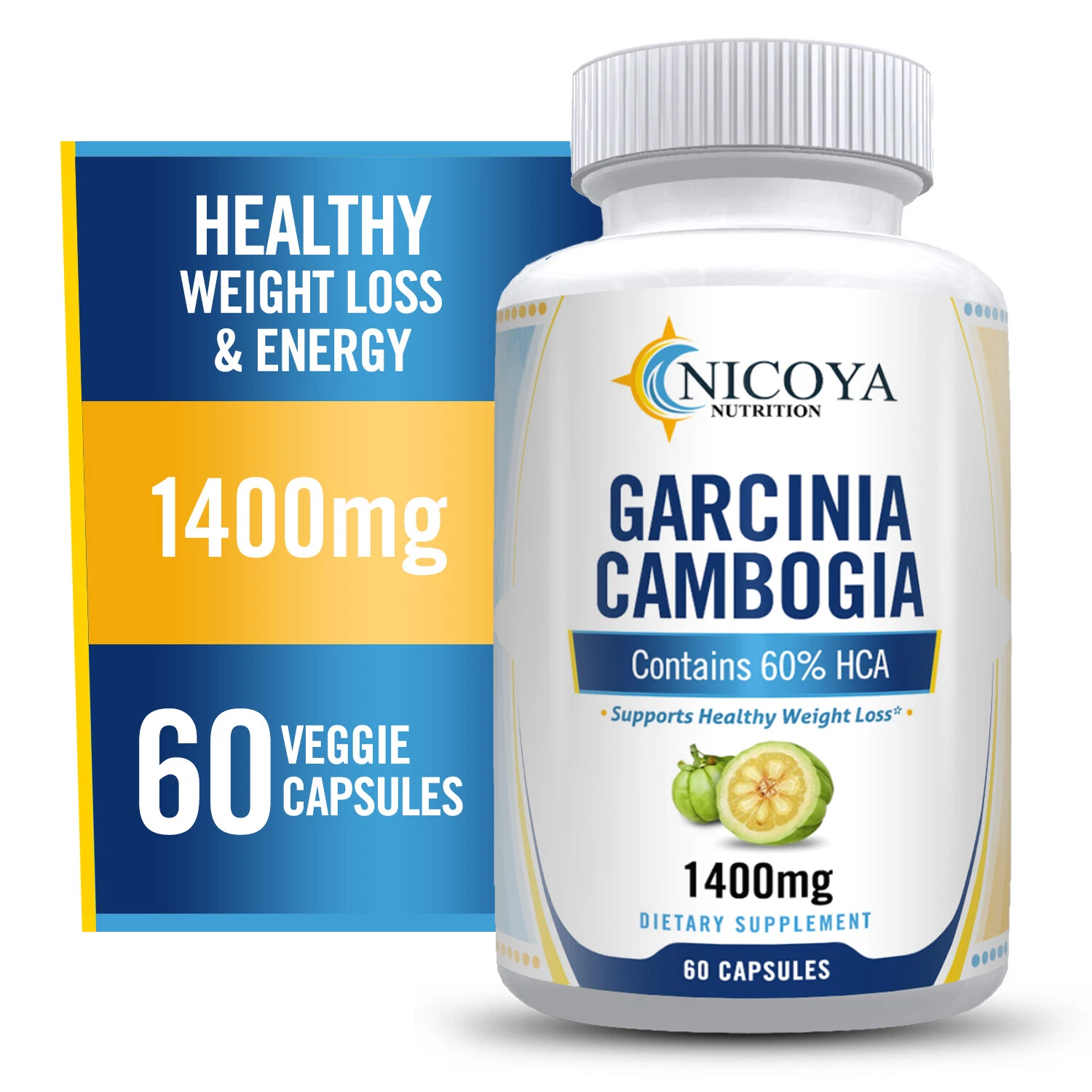 Garcinia Cambogia 1400MG | Natural Weight Loss, Diet & Appetite Suppressant 60CT
