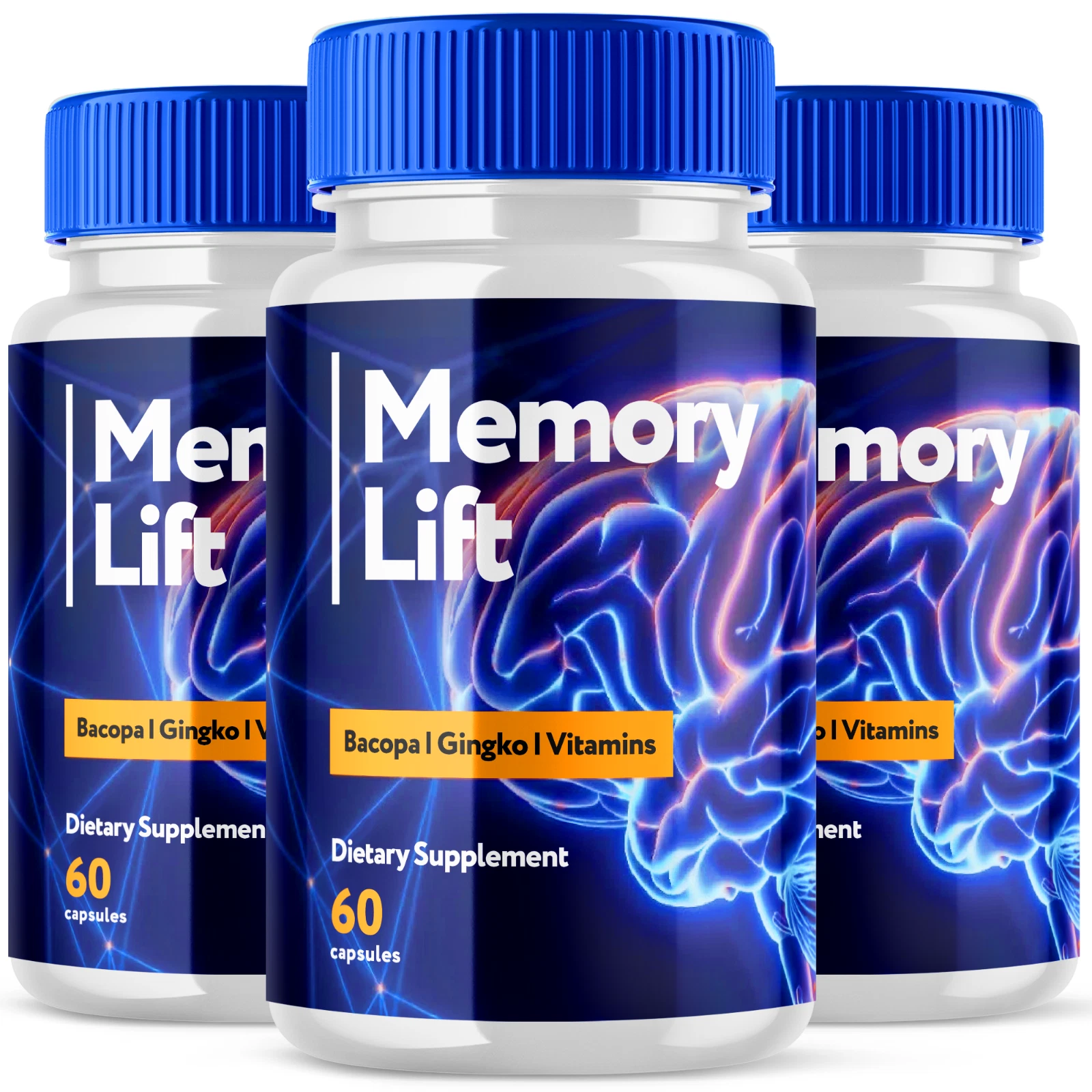 Memory Lift Brain 맥시멈 서포트 보충제 알약 어드밴스드 포뮬러 180정