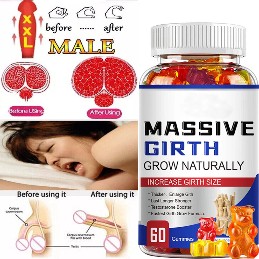 Male Enhancement Gummies Booster & Thicker Last Longer Stronger Bigger 60 Gummy